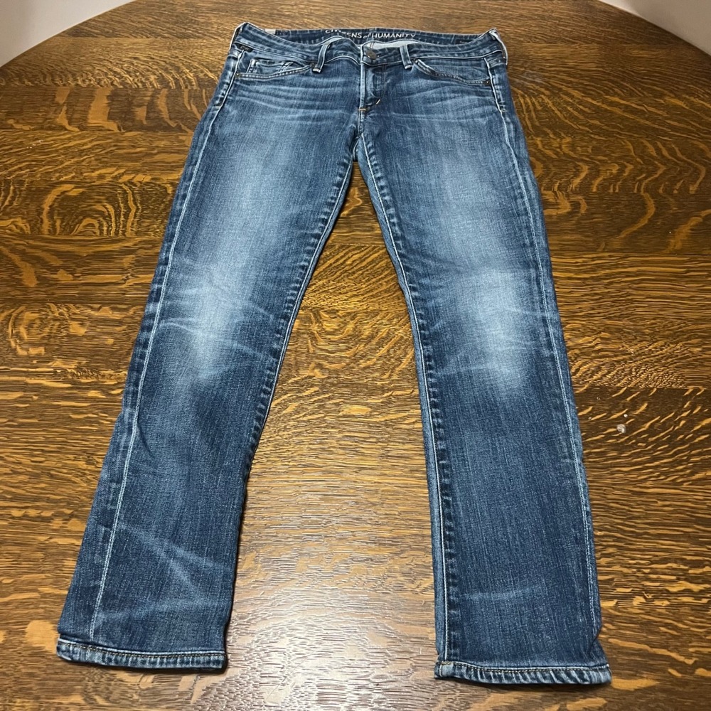 Citizens of Humanity Racer Skinny Jeans Womens 28 Blue Low Rise Denim 1443C-357